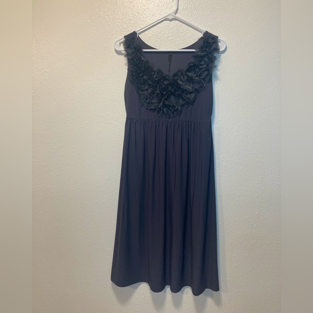 Gray BabyDoll Dress with Florals